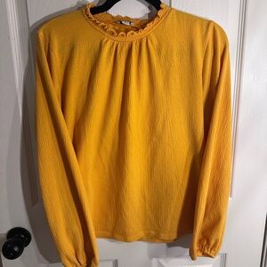 J. Crew Mustard Yellow Blouse